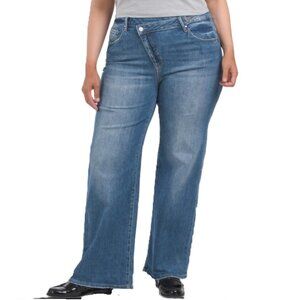 EUC Worn Once RISEN Plus Mid Rise Wide Leg Jeans 1X